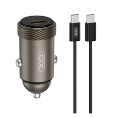 XO XO-CC70 + TYPE-C 30W Type-C PD fekete autós töltő