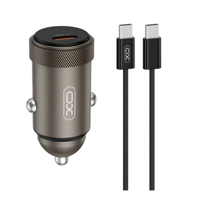 XO XO-CC70 + TYPE-C 30W Type-C PD fekete autós töltő