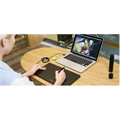 XP-PEN Deco 02 (10"x5,63", 5080 LPI, PS 8192, 266 RPS, 6 gomb, USB-C) grafikus tábla