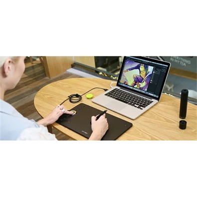 XP-PEN Deco 02 (10"x5,63", 5080 LPI, PS 8192, 266 RPS, 6 gomb, USB-C) grafikus tábla