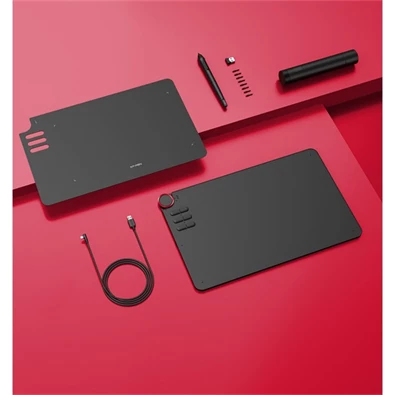 XP-PEN Deco 03 Wireless (10"x5,62", 5080 LPI, PS 8192, 266 RPS, 6 gomb, USB) grafikus tábla