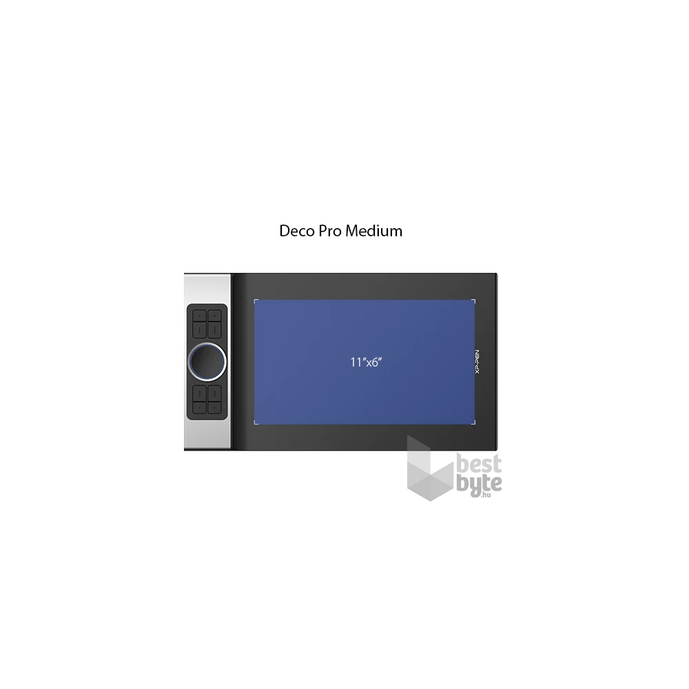 XP-PEN Deco Pro M (11"x6", 5080 LPI, PS 8192, 200 RPS, 8 gomb, USB-C) grafikus tábla