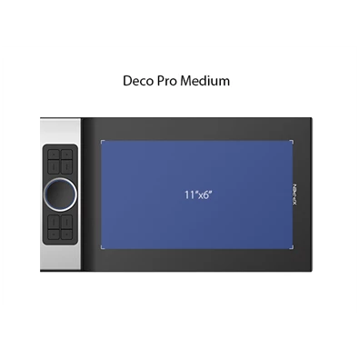 XP-PEN Deco Pro M (11"x6", 5080 LPI, PS 8192, 200 RPS, 8 gomb, USB-C) grafikus tábla