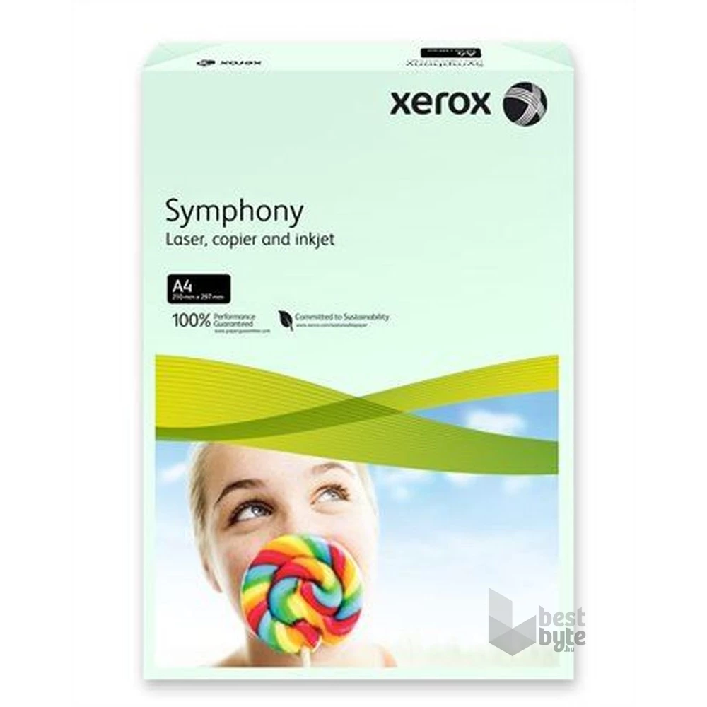 Xerox Symphony A4 160g pasztell zöld másolópapír