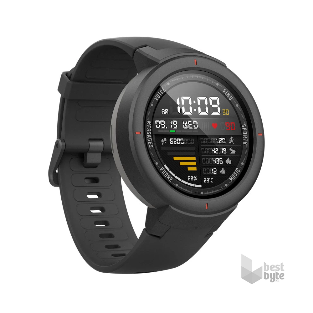 Amazfit Verge GPS-es fekete fitness okosóra