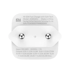 Xiaomi BHR4499GL Mi 65W Fast Charger with GaN Tech EU hálózati töltő