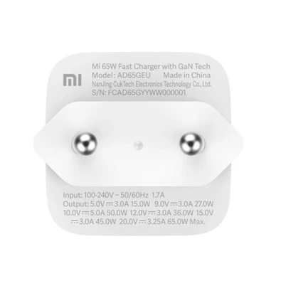 Xiaomi BHR4499GL Mi 65W Fast Charger with GaN Tech EU hálózati töltő