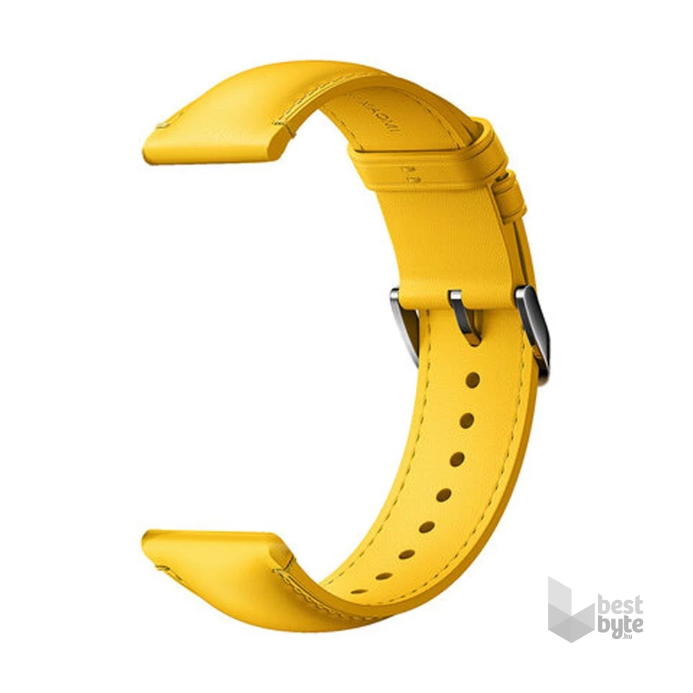 Xiaomi BHR7881GL Watch Strap Chrome Yellow sárga bőr óraszíj