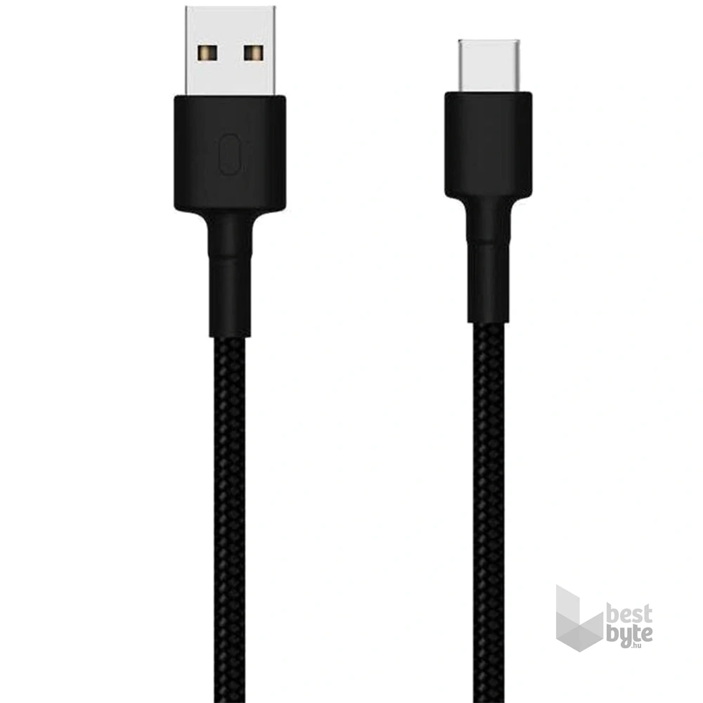 Xiaomi Mi Braided 1m USB A - USB Type-C fekete kábel