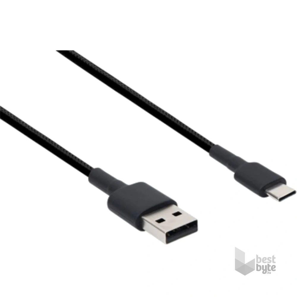 Xiaomi Mi Braided 1m USB A - USB Type-C fekete kábel