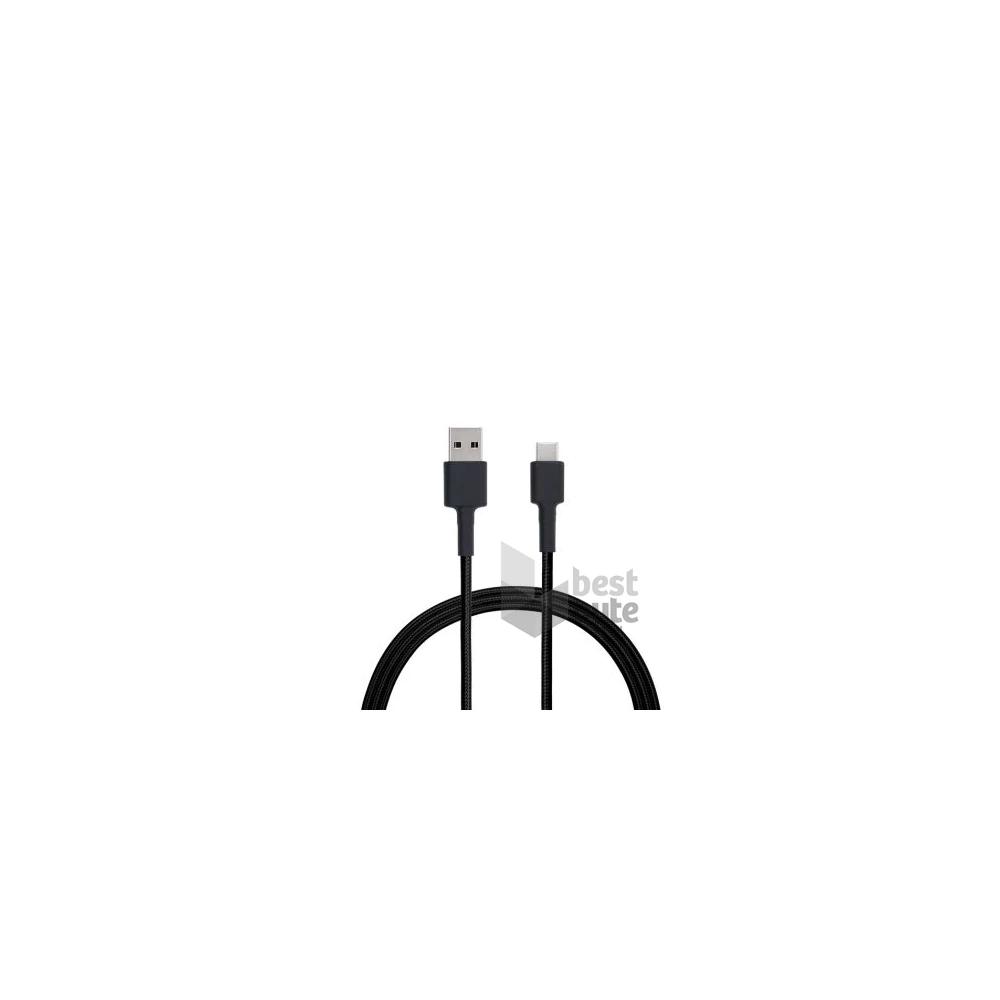 Xiaomi Mi Braided 1m USB A - USB Type-C fekete kábel