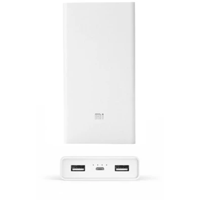 Xiaomi Mi Power Bank QuickCharge 2.0 2xUSB 20000 mAh fehér power bank