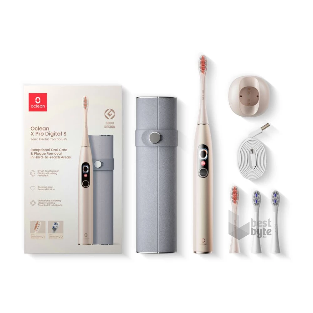 Oclean X Pro Digital Set szónikus arany elektromos okos fogkefe szett