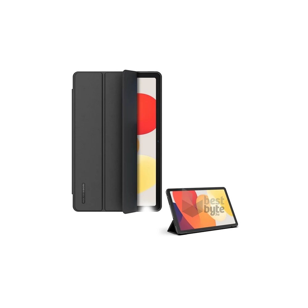 Xiaomi WIFOLIOREDMIPADSEN Xiaomi Redmi Pad SE fekete bőr hatású oldalra nyíló tok