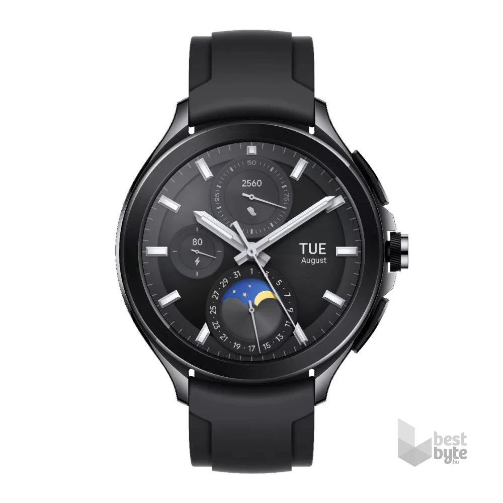Xiaomi Watch 2 Pro fluorgumi szíjas fekete okosóra
