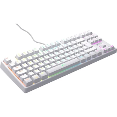 Xtrfy K4 RGB Tenkeyless WHITE Edition USB angol gaming Kailh Red billentyűzet fehér