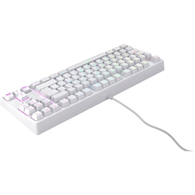 Xtrfy K4 RGB Tenkeyless WHITE Edition USB angol gaming Kailh Red billentyűzet fehér