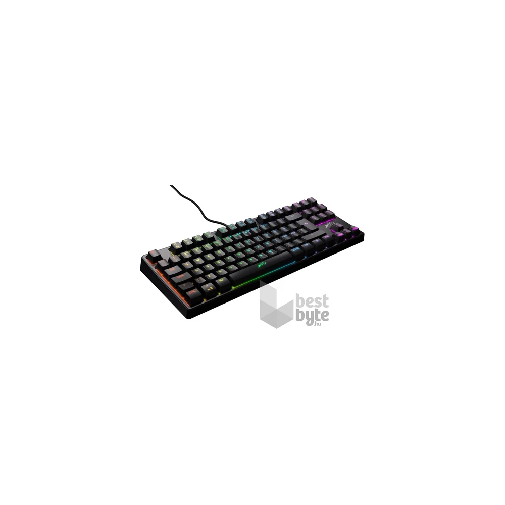 Xtrfy K4 TKL RGB USB angol gaming Kailh Red billentyűzet fekete
