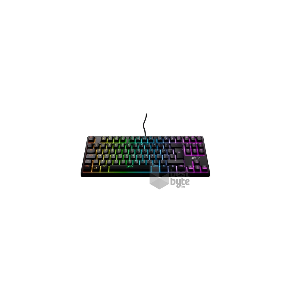 Xtrfy K4 TKL RGB USB angol gaming Kailh Red billentyűzet fekete