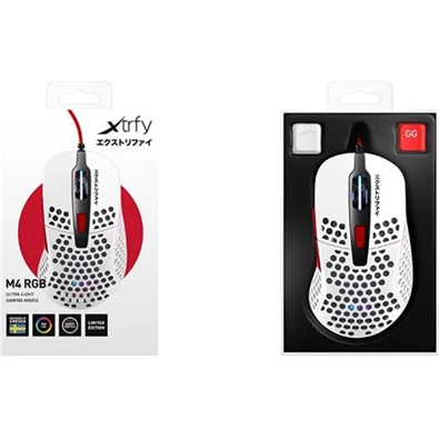 Xtrfy M4 RGB Tokyo optikai USB gaming egér fehér