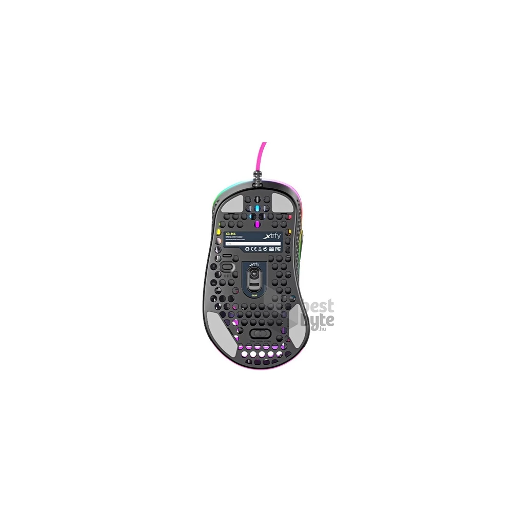 Xtrfy M4 RGB optikai USB gaming egér rózsaszín