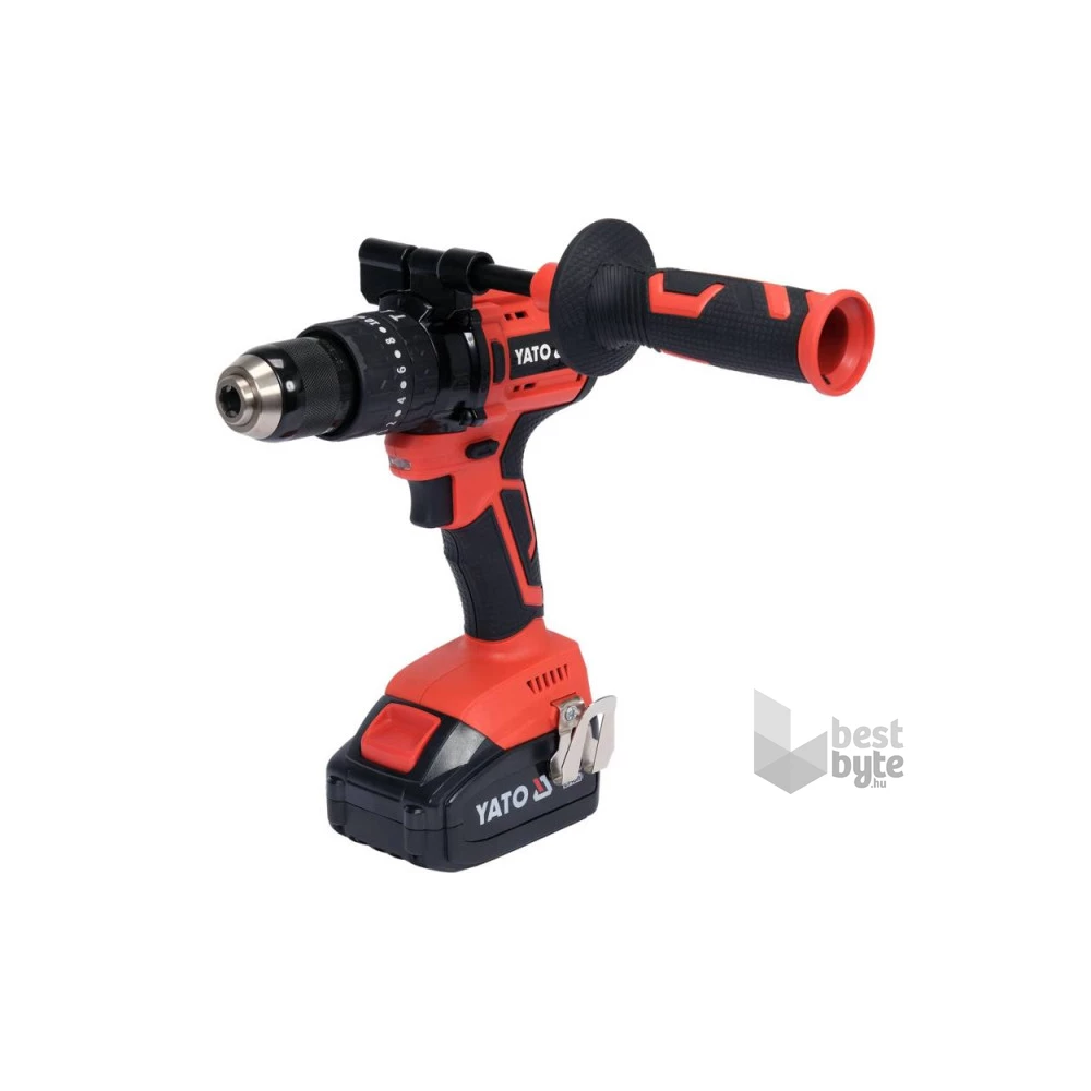 YATO Akkus ütvefúró-csavarozó 75 Nm szénkefe nélküli 18 V Li-Ion (2 x 3 Ah akku