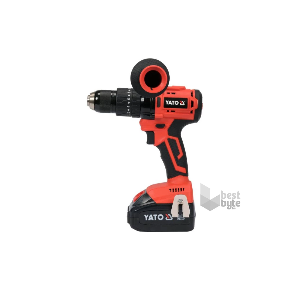 YATO Akkus ütvefúró-csavarozó 75 Nm szénkefe nélküli 18 V Li-Ion (2 x 3 Ah akku