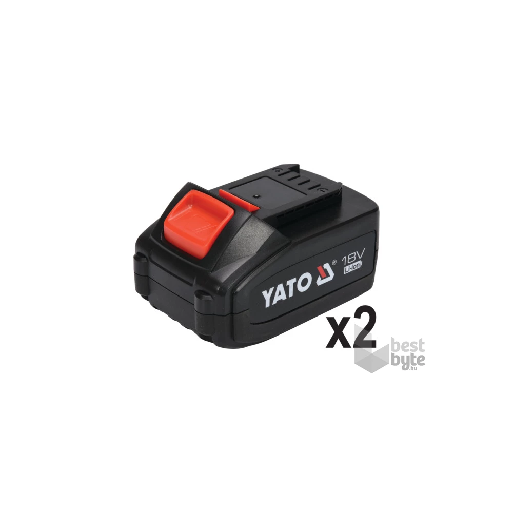 YATO Akkus ütvefúró-csavarozó 75 Nm szénkefe nélküli 18 V Li-Ion (2 x 3 Ah akku