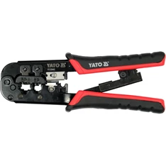 YATO Krimpelő fogó UTP hálózati (RJ45) és telefon (RJ11) csatlakozókhoz