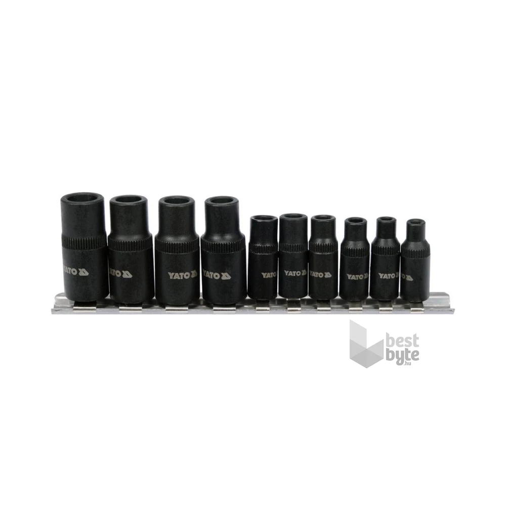 YATO Menetfúró dugókulcs adapter készlet 10 részes 1/4,3/8