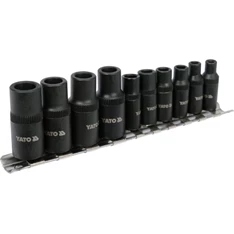 YATO Menetfúró dugókulcs adapter készlet 10 részes 1/4,3/8
