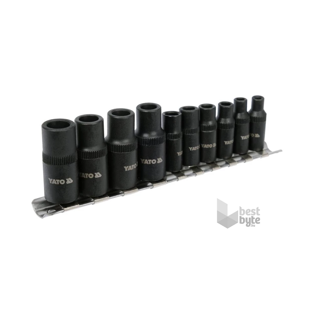 YATO Menetfúró dugókulcs adapter készlet 10 részes 1/4,3/8