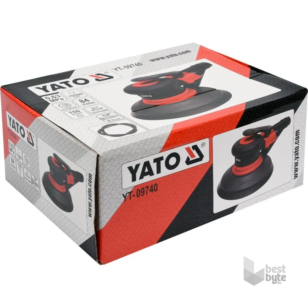 YATO Pneumatikus excenter csiszológép 150 mm