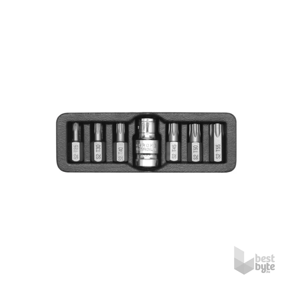 YATO Torx bit készlet 7 részes (1/2 col T25-T50)