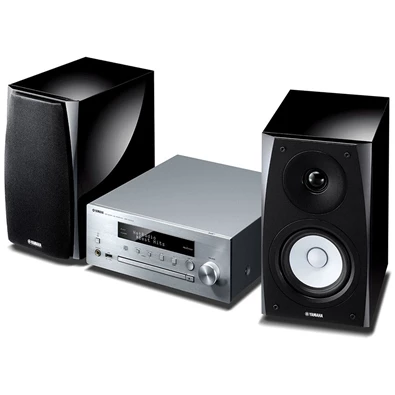 Yamaha MCR-N570D sztereó Bluetooth/hálózati/CD/USB/FM ezüst hálózati erősítő és polcsugárzó szett