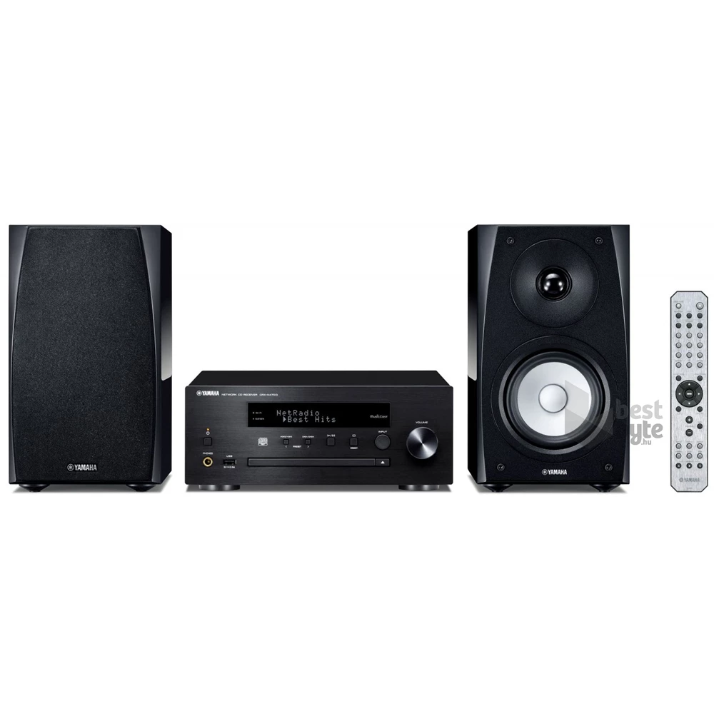 Yamaha MCR-N570D sztereó Bluetooth/hálózati/CD/USB/FM fekete hálózati erősítő és polcsugárzó szett