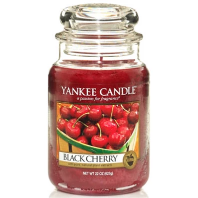 Yankee Candle Black Cherry nagy üveggyertya