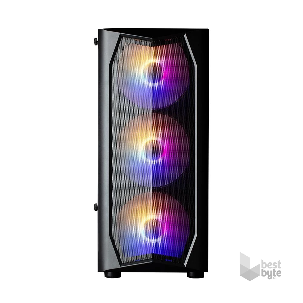 Zalman N4 REV.1 fekete (táp nélküli) ablakos ATX ház