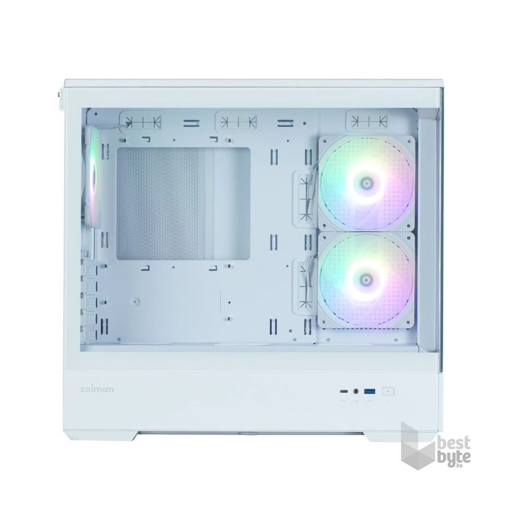 Zalman P30 White V2 fehér (táp nélküli) ablakos mATX ház