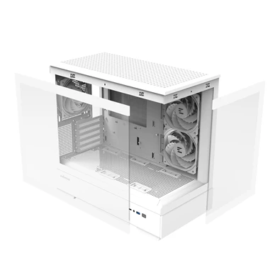 Zalman P30 White V2 fehér (táp nélküli) ablakos mATX ház