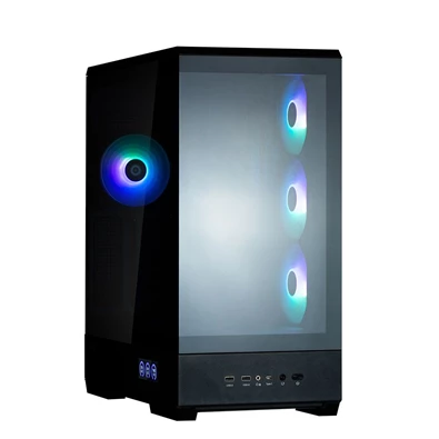 Zalman P50 DS Black fekete (táp nélküli) ablakos ATX ház