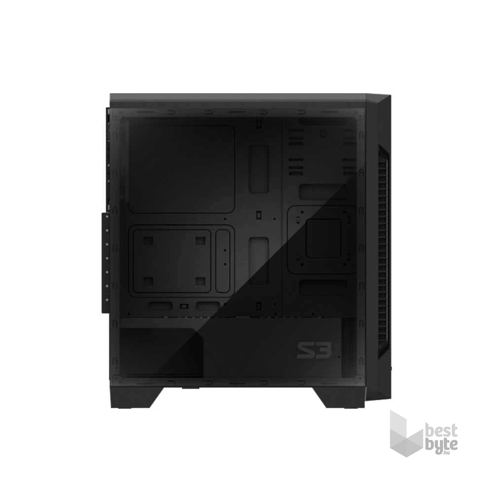 Zalman S3 fekete (táp nélküli) ablakos ATX ház