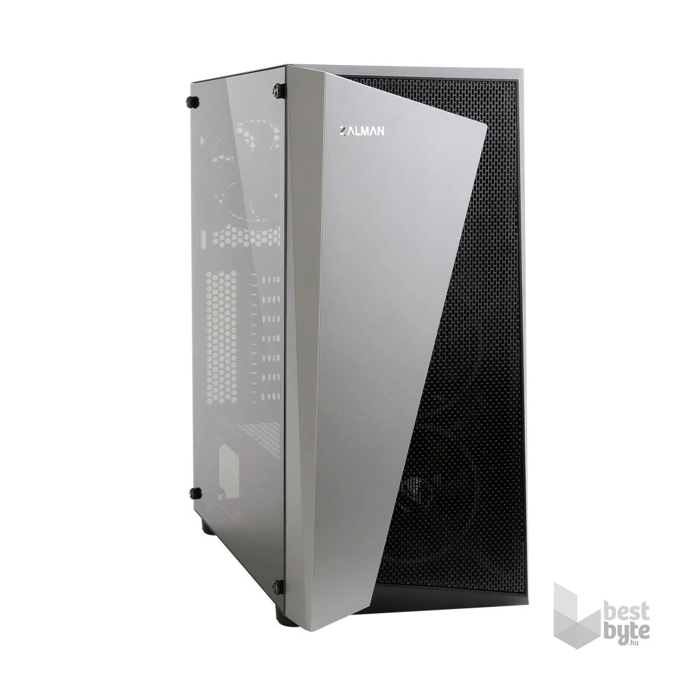 Zalman S4 PLUS fekete (táp nélküli) ablakos ATX ház
