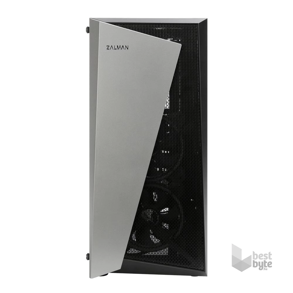 Zalman S4 PLUS fekete (táp nélküli) ablakos ATX ház