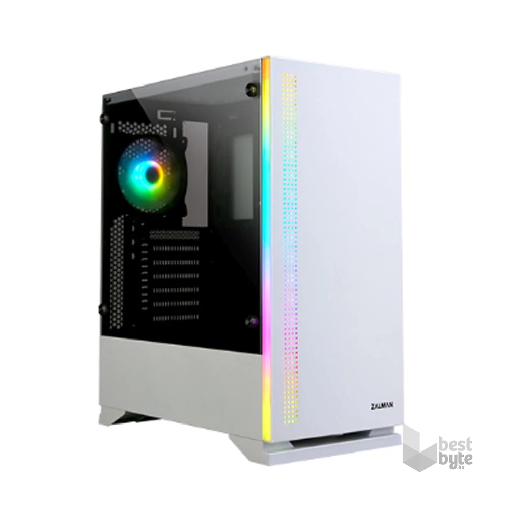 Zalman S5 fehér (táp nélküli) ablakos ATX ház