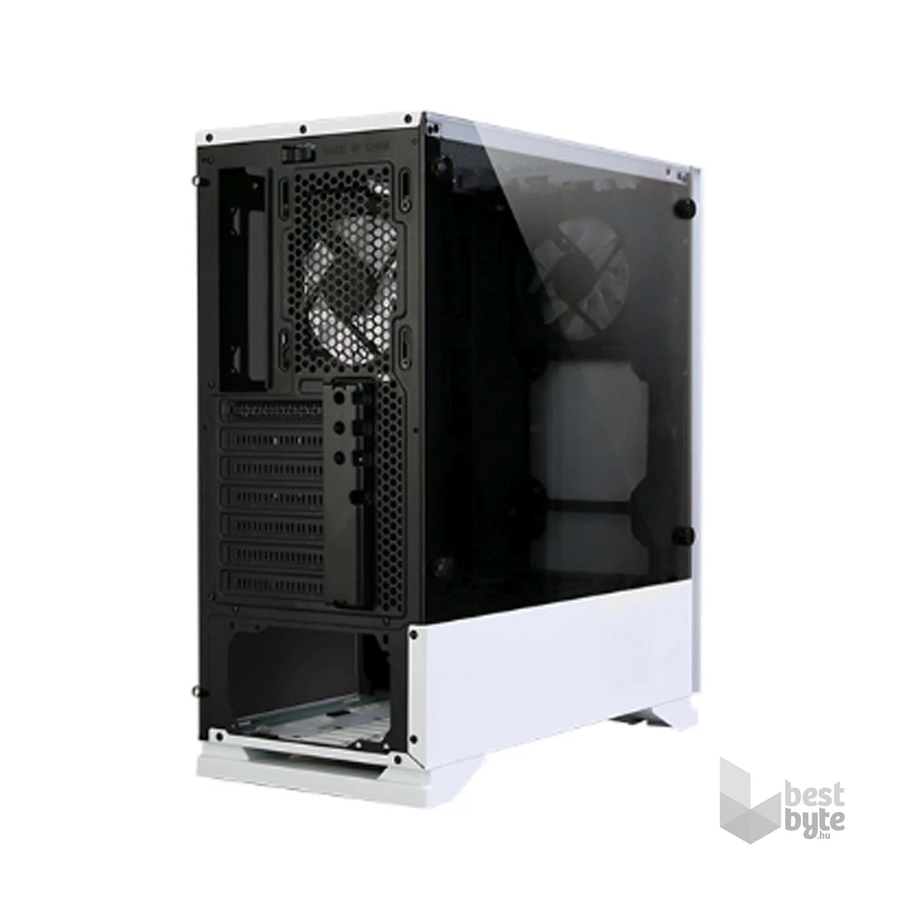 Zalman S5 fehér (táp nélküli) ablakos ATX ház