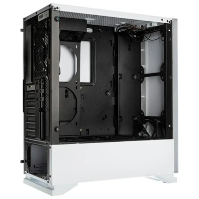 Zalman S5 fehér (táp nélküli) ablakos ATX ház