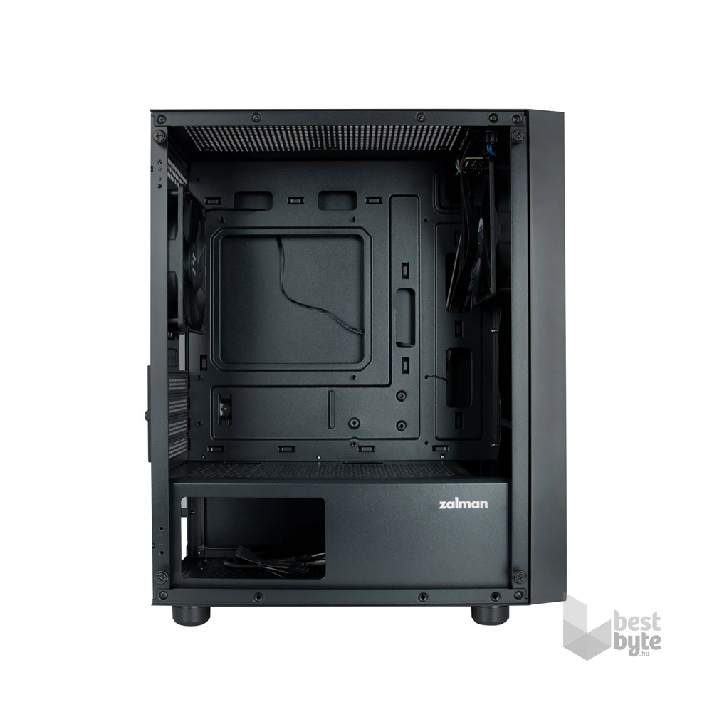 Zalman T3 PLUS fekete (táp nélküli) ablakos mATX ház