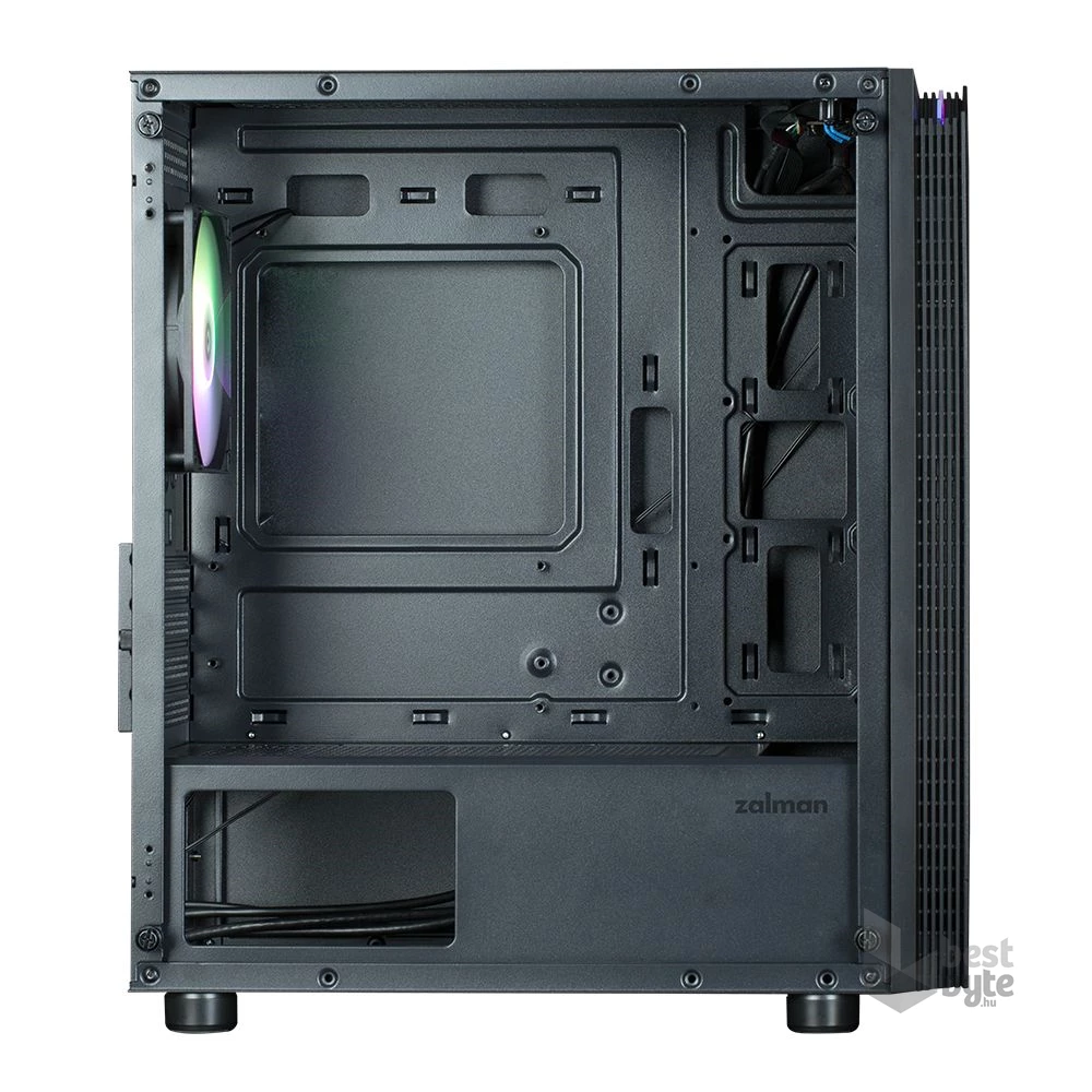 Zalman T4 PLUS Black fekete (táp nélküli) ablakos mATX ház