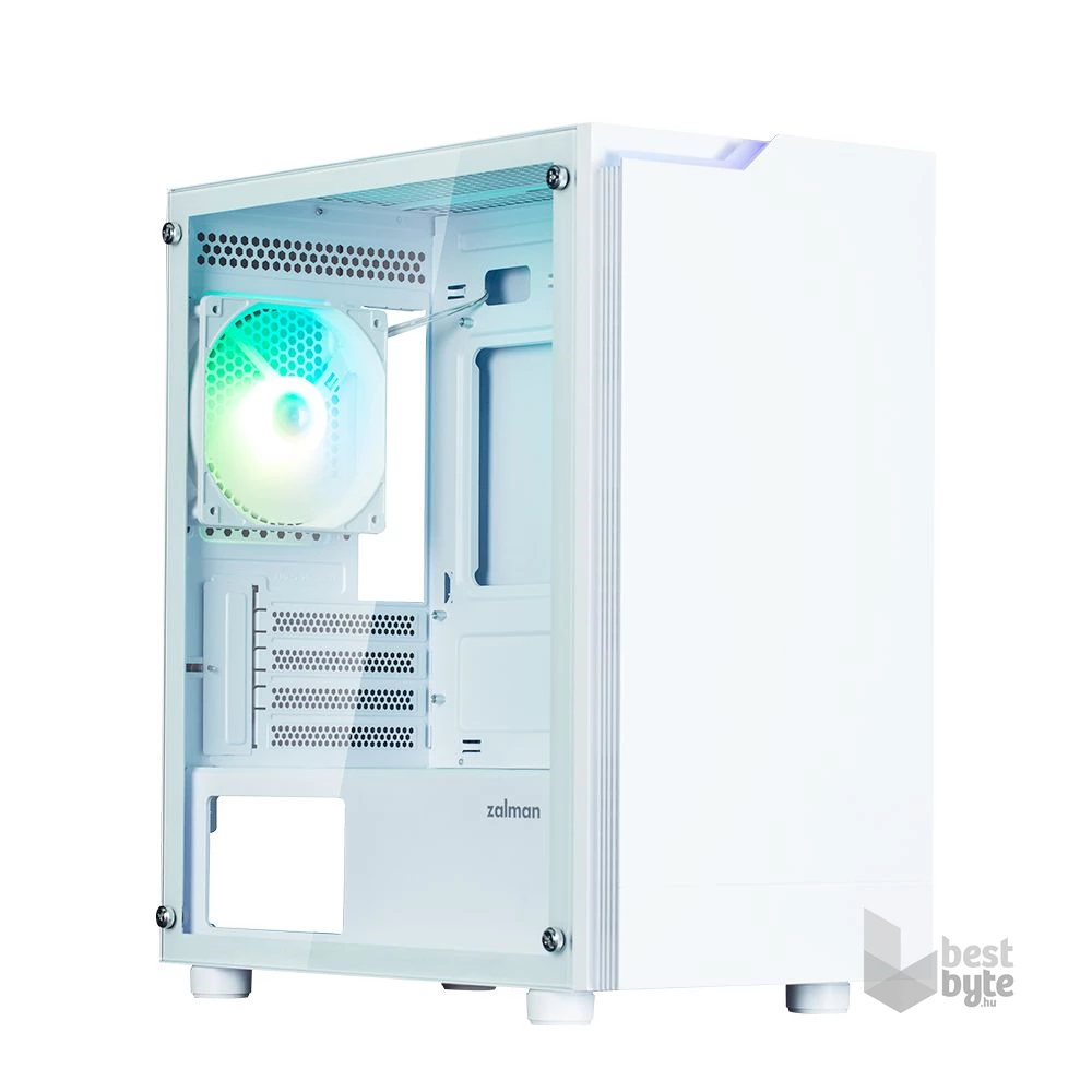 Zalman T4 PLUS White fehér (táp nélküli) ablakos mATX ház